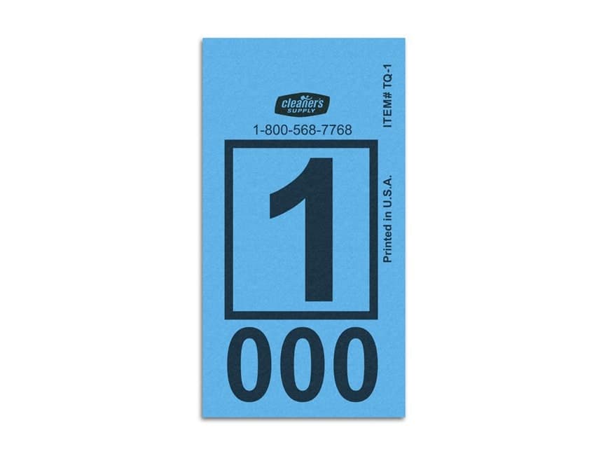 ClearType Regular Dry Cleaning Piece Tags for Garment Identification