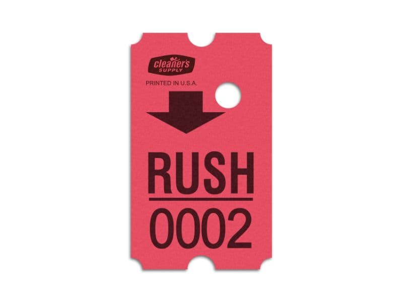 Roll lot dry cleaning tags