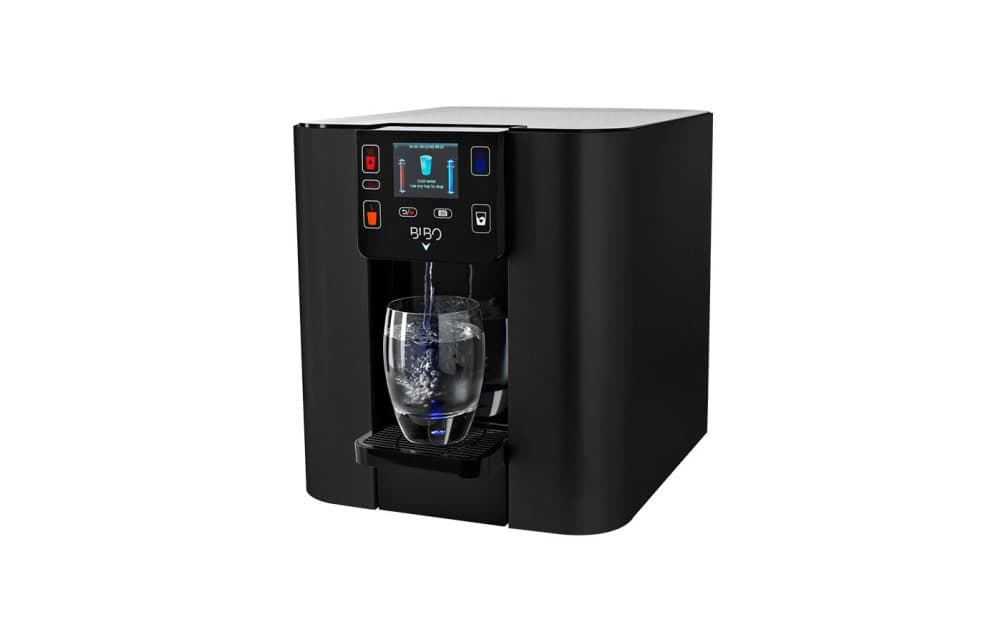 BIBO water bar, black, countertop filtered hot and cold water dispenser