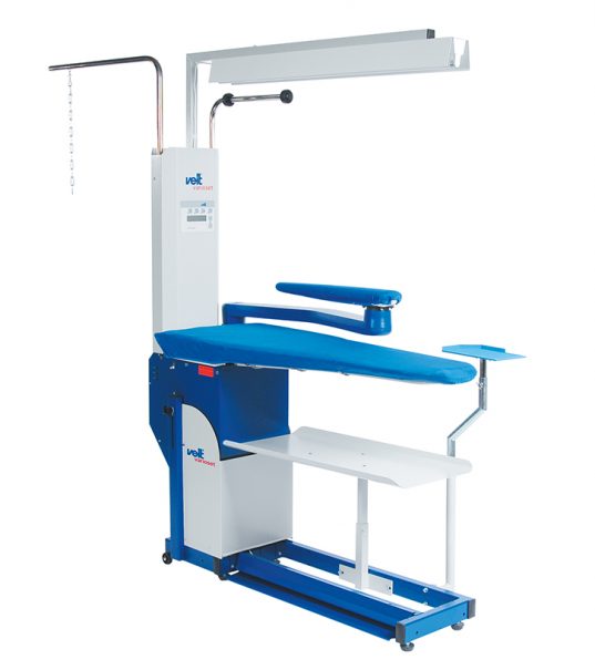 VEIT Varioset CR2 S+B Ironing Table - Full view showing complete workstation setup